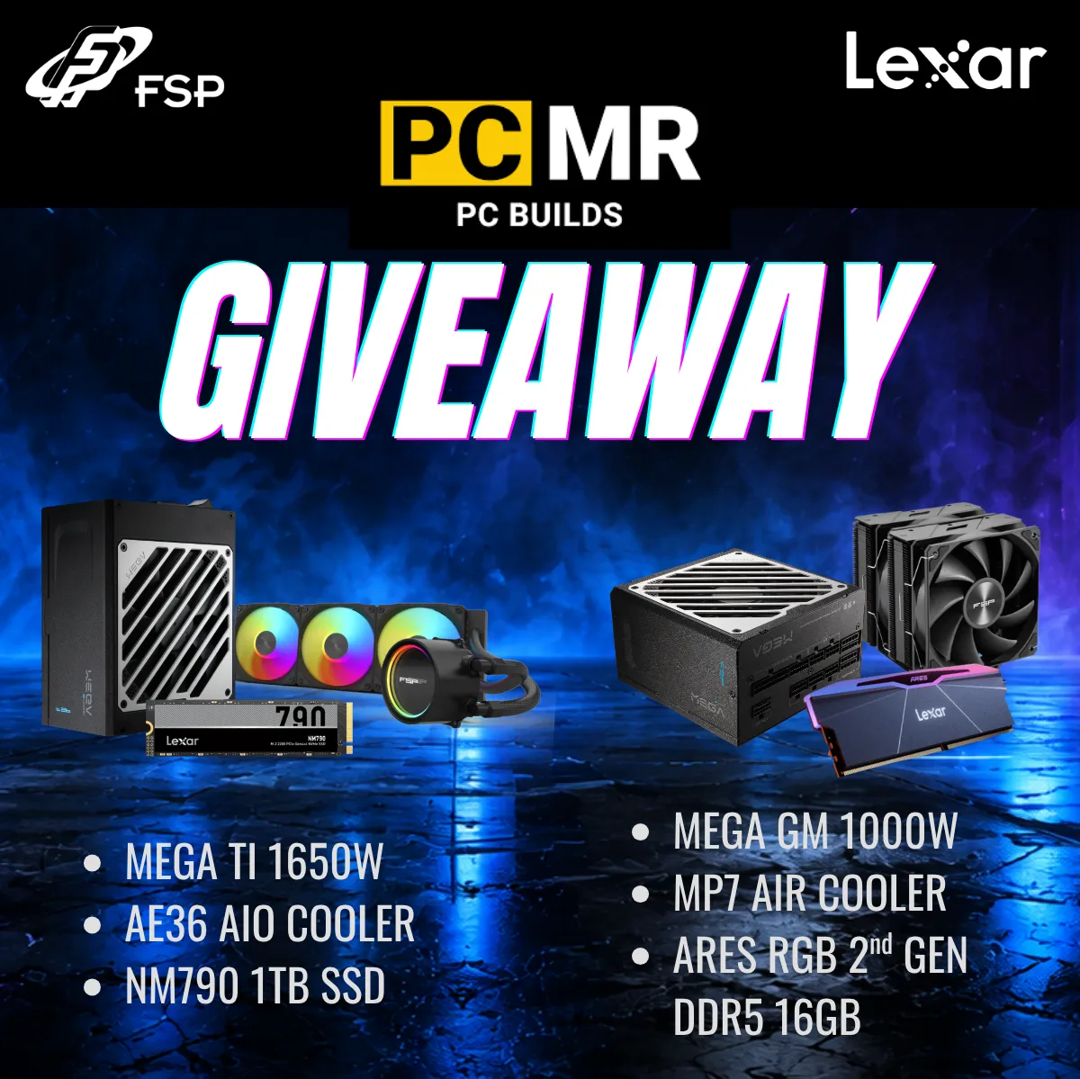 Sorteo internacional de hardware: gana fuentes, RAM y SSD 🖥️
